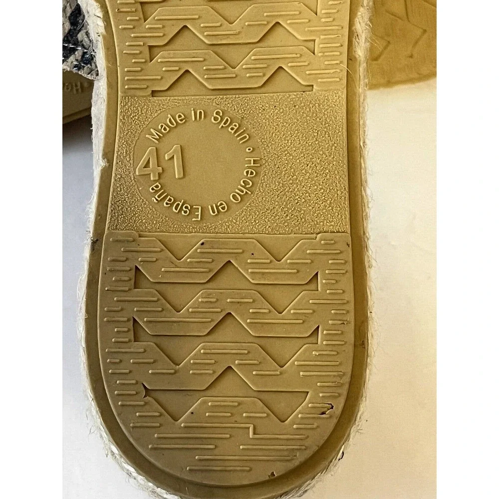NEW! Mediterranea •Women 41/ 10• Snakeskin D’Orsay Espadrille Flats Spain
